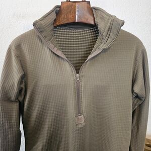US Military Gen III ecwcs Layer 2 Grid Fleece Shirt Polartec Made in USA Coyote